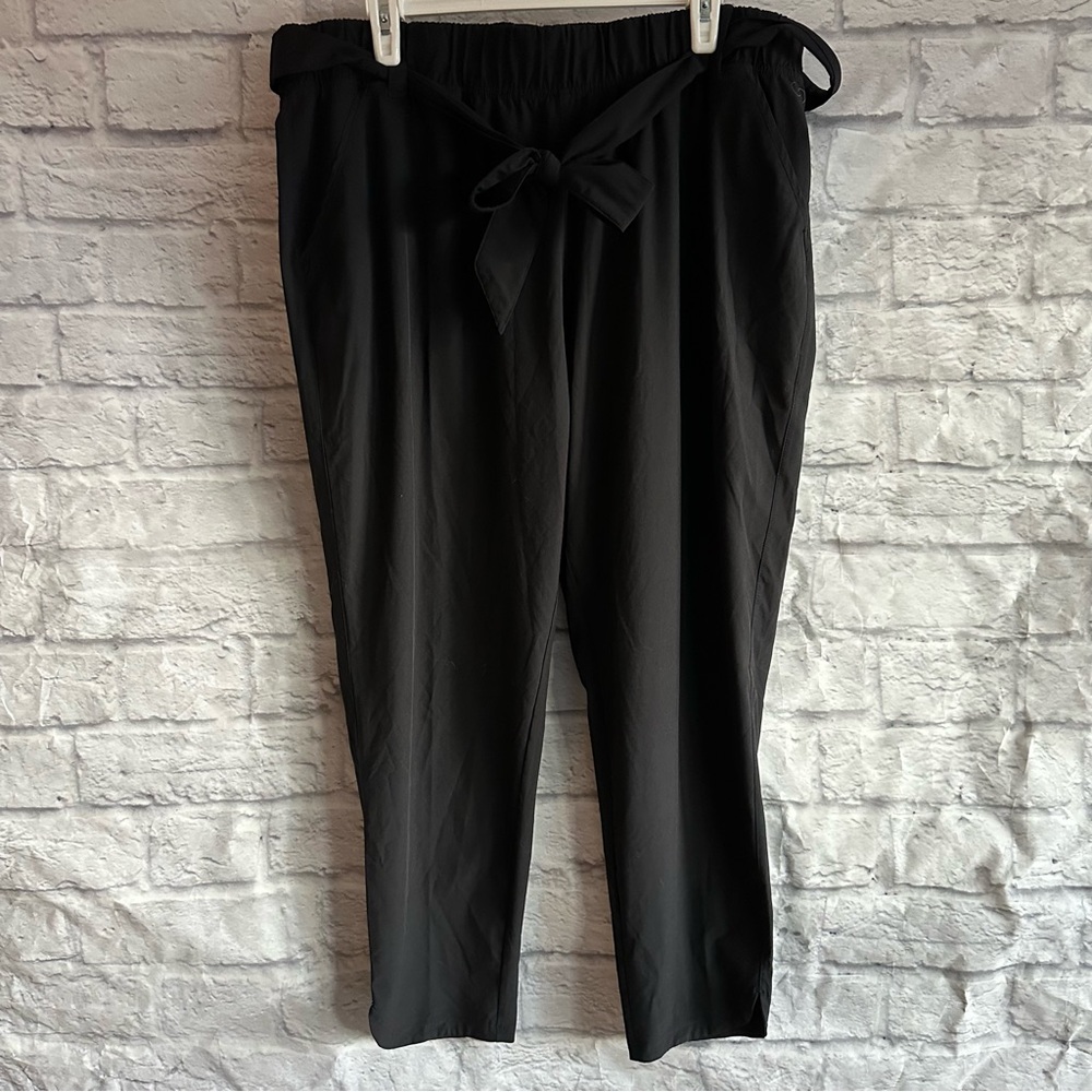 PREOWNED CALIA BLACK TIE FRONT JOGGERS WOMENS XL PANTS
